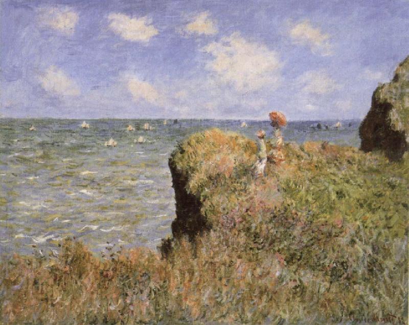 Claude Monet Clifftop Walk at Pourville oil painting image